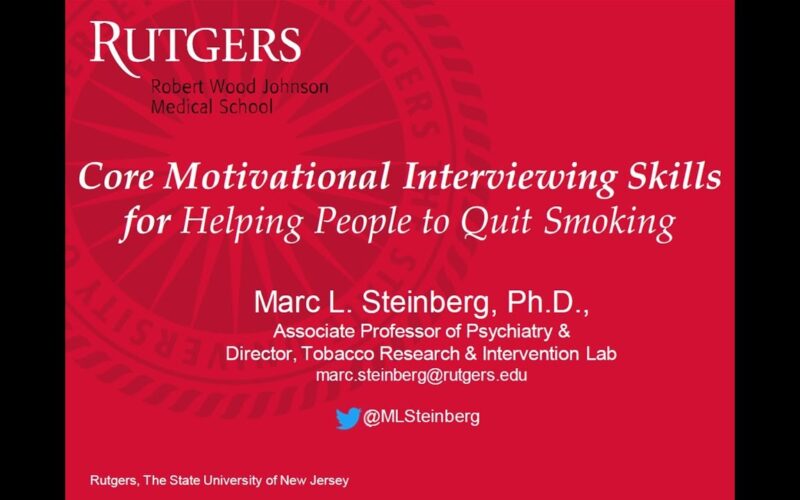 Core Motivational Interviewing Skills for Helping People to Quit Smoking