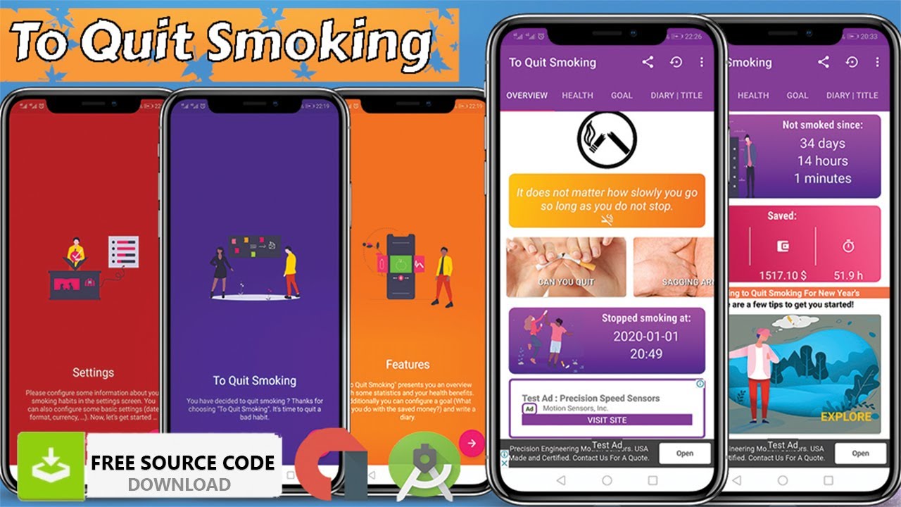 How to make Quit Smoking App with earning system | Source Code
